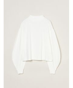 Silky cotton knit curved sleeveT