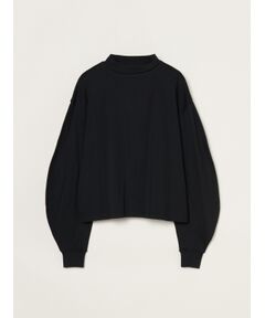 Silky cotton knit curved sleeveT