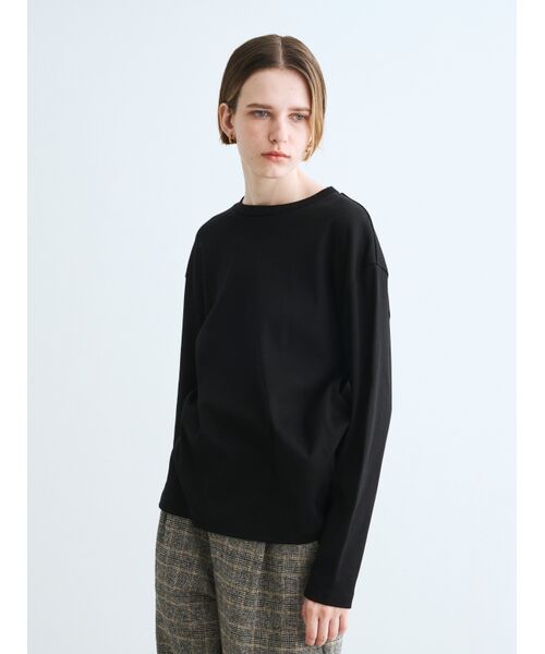 three dots / スリードッツ ニット・セーター | Silky cotton knit l/s tee | 詳細6