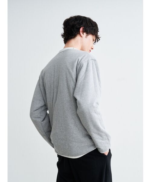 three dots / スリードッツ Tシャツ | Men's leo reversible padded pullover | 詳細10