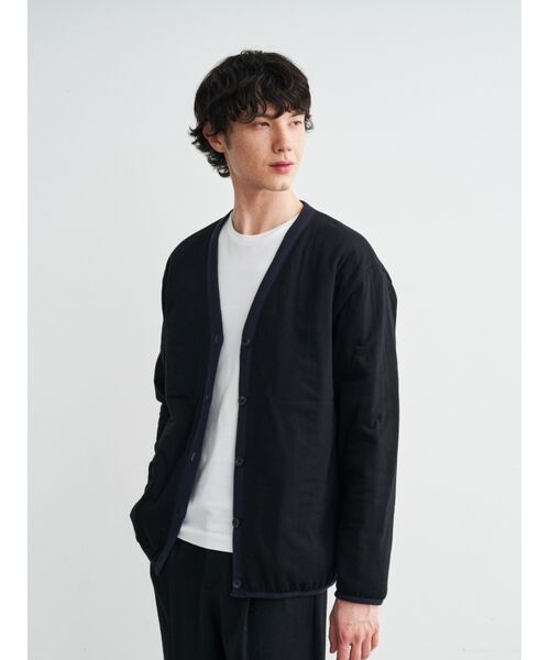 three dots / スリードッツ カーディガン・ボレロ | Men's reversible padded cardigan | 詳細10