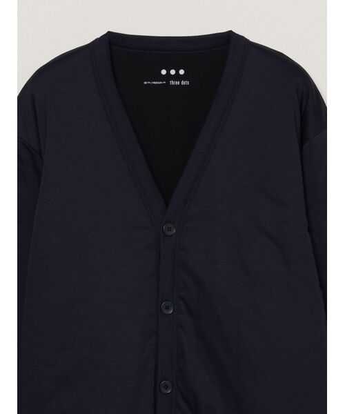 three dots / スリードッツ カーディガン・ボレロ | Men's reversible padded cardigan | 詳細2