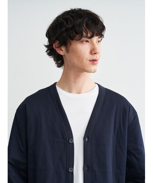 three dots / スリードッツ カーディガン・ボレロ | Men's reversible padded cardigan | 詳細7