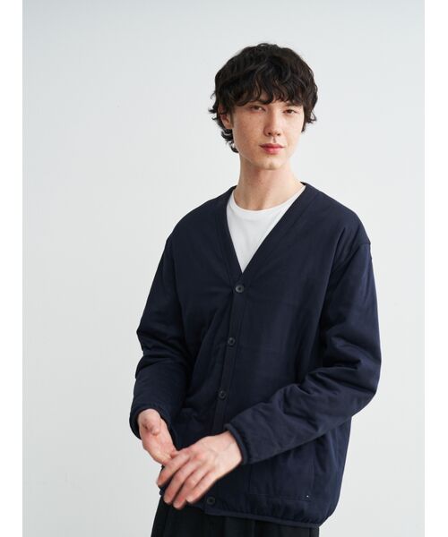 three dots / スリードッツ カーディガン・ボレロ | Men's reversible padded cardigan | 詳細8