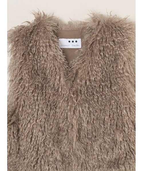 three dots / スリードッツ その他アウター | Wavy fur short gilet | 詳細12