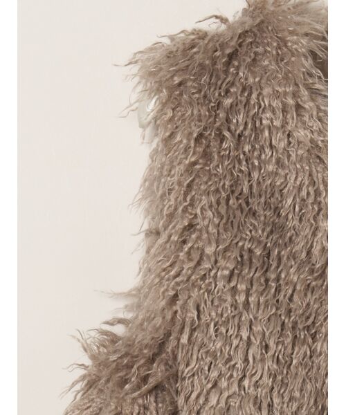 three dots / スリードッツ その他アウター | Wavy fur short gilet | 詳細13