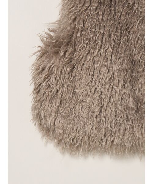 three dots / スリードッツ その他アウター | Wavy fur short gilet | 詳細14