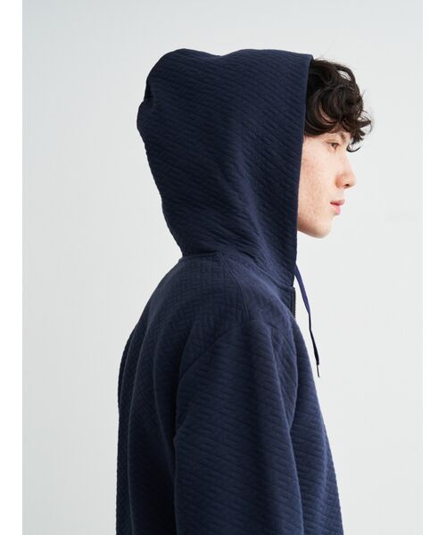 three dots / スリードッツ パーカー | Men's quilt jersery zip up hoodie | 詳細9