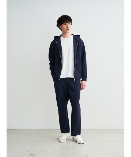 three dots / スリードッツ パーカー | Men's quilt jersery zip up hoodie | 詳細10