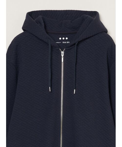 three dots / スリードッツ パーカー | Men's quilt jersery zip up hoodie | 詳細2