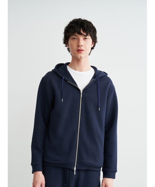 three dots / スリードッツ パーカー | Men's quilt jersery zip up hoodie | 詳細7