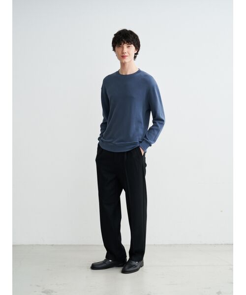 three dots / スリードッツ Tシャツ | Men's souffle cotton crew neck | 詳細10