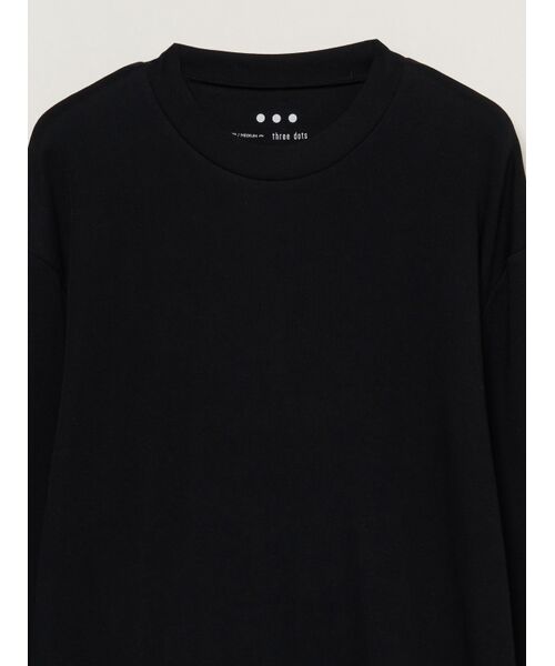 three dots / スリードッツ Tシャツ | Men's souffle cotton crew neck | 詳細2