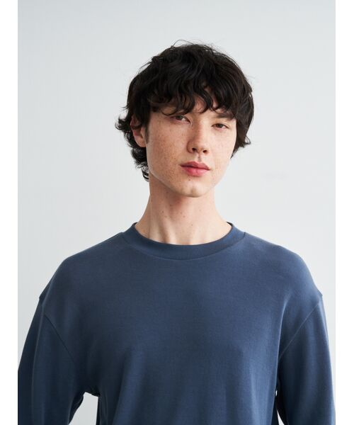 three dots / スリードッツ Tシャツ | Men's souffle cotton crew neck | 詳細8