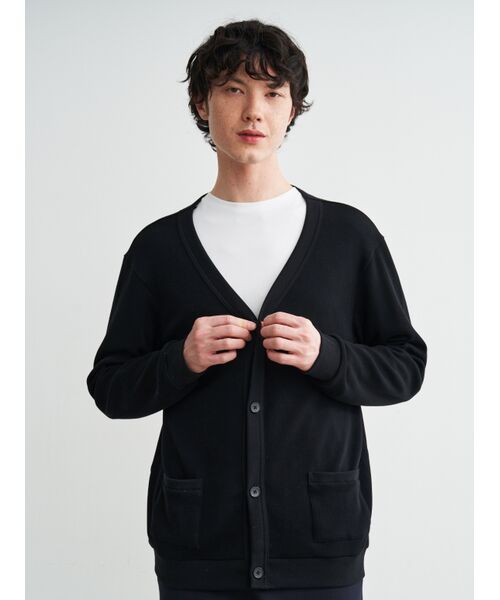 three dots / スリードッツ カーディガン・ボレロ | Men's souffle cotton cardigan | 詳細6