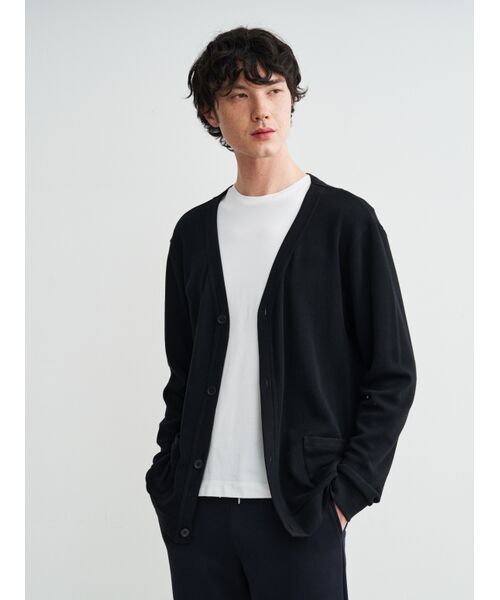 three dots / スリードッツ カーディガン・ボレロ | Men's souffle cotton cardigan | 詳細7