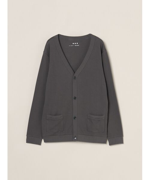 three dots / スリードッツ カーディガン・ボレロ | Souffle cotton cardigan（ink black）