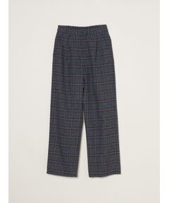 Cotton tweed semi wide pants