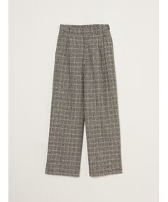 Cotton tweed semi wide pants