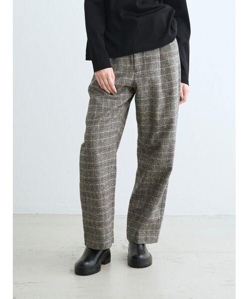 three dots / スリードッツ その他パンツ | Cotton tweed semi wide pants | 詳細6