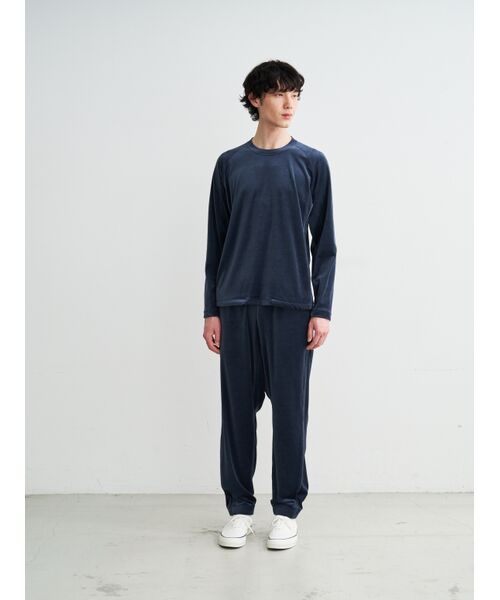 three dots / スリードッツ Tシャツ | Men's cotton velour l/s t-shirt | 詳細9