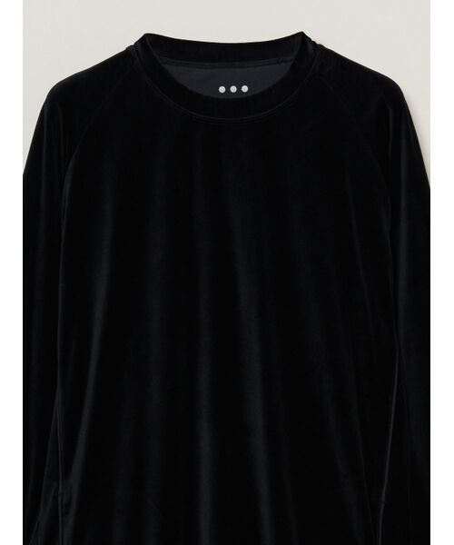 three dots / スリードッツ Tシャツ | Men's cotton velour l/s t-shirt | 詳細2