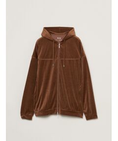 Men's Cotton velour zip up hoodie