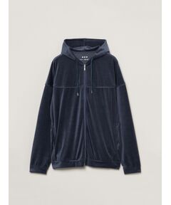 Men's Cotton velour zip up hoodie