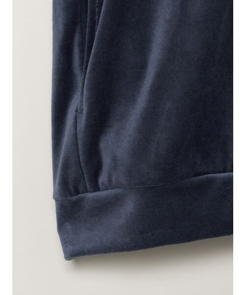 three dots / スリードッツ パーカー | Men's Cotton velour zip up hoodie | 詳細4