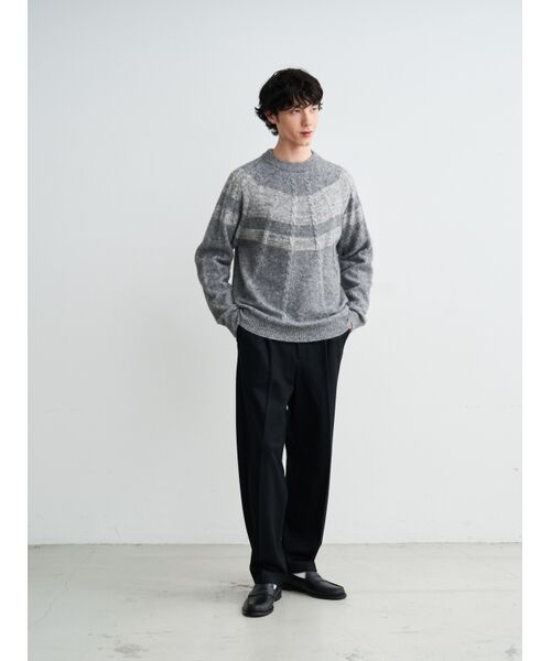 three dots / スリードッツ ニット・セーター | Men's centripetal knitting pullover | 詳細9