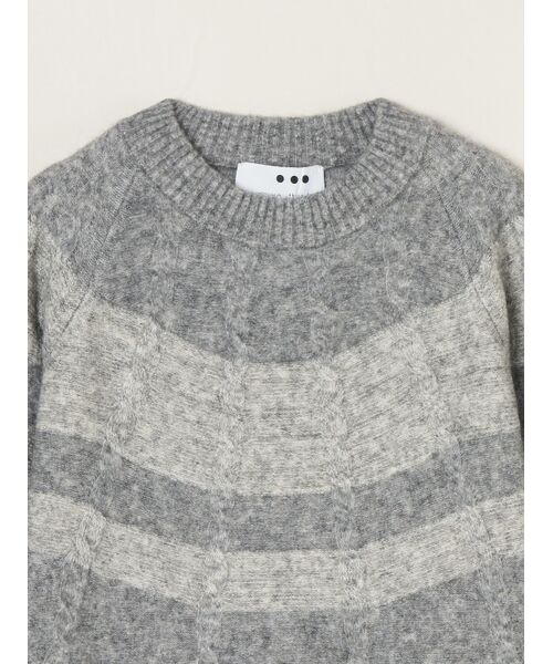 three dots / スリードッツ ニット・セーター | Men's centripetal knitting pullover | 詳細2