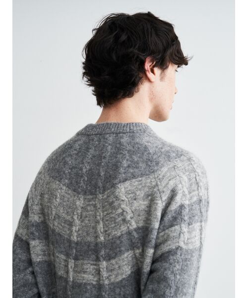 three dots / スリードッツ ニット・セーター | Men's centripetal knitting pullover | 詳細7