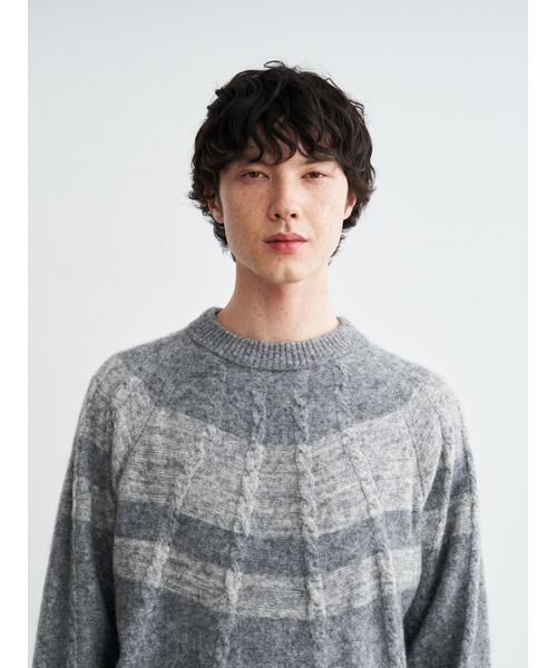 three dots / スリードッツ ニット・セーター | Men's centripetal knitting pullover | 詳細8