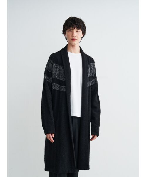 three dots / スリードッツ ニット・セーター | Men's centripetal knitting robe | 詳細9