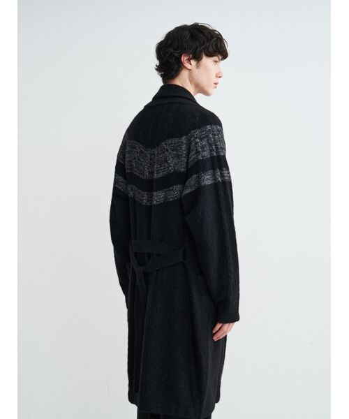 three dots / スリードッツ ニット・セーター | Men's centripetal knitting robe | 詳細10