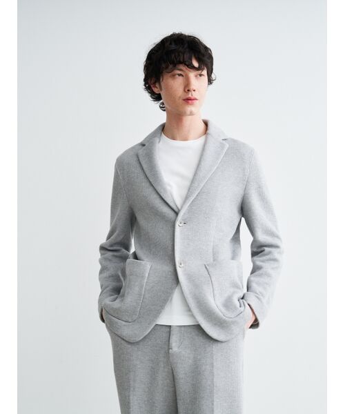 three dots / スリードッツ テーラードジャケット | Men's cotton double face jacket | 詳細6