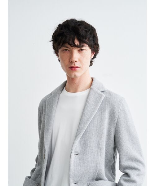 three dots / スリードッツ テーラードジャケット | Men's cotton double face jacket | 詳細8