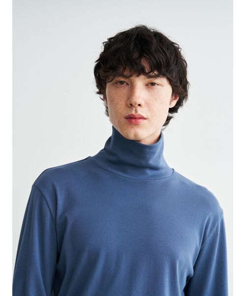 three dots / スリードッツ ニット・セーター | Men's brushed rib l/s turtle neck | 詳細8