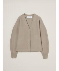 Felt sweater blouson cardigan