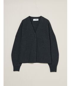 Felt sweater blouson cardigan