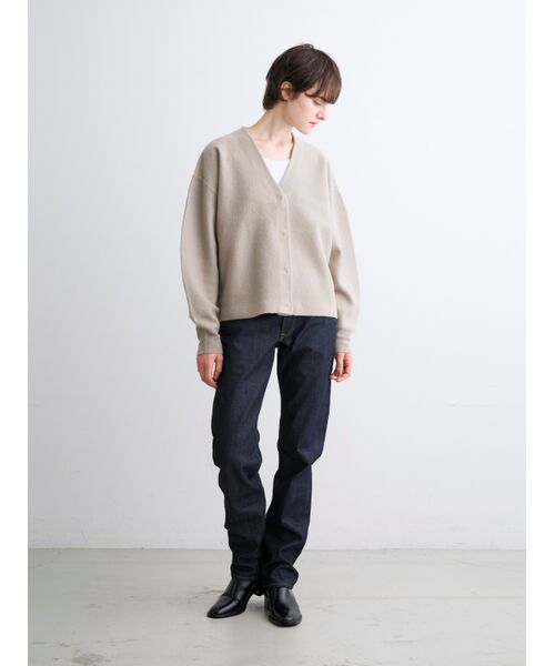 three dots / スリードッツ カーディガン・ボレロ | Felt sweater blouson cardigan | 詳細10