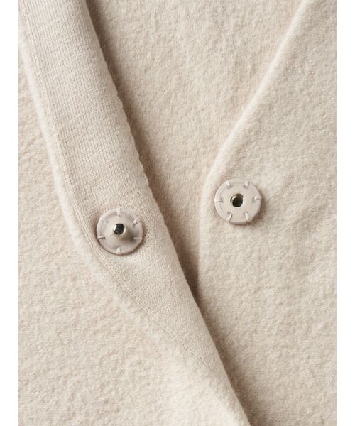 three dots / スリードッツ カーディガン・ボレロ | Felt sweater blouson cardigan | 詳細5