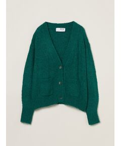 Color shaggy pocket cardigan