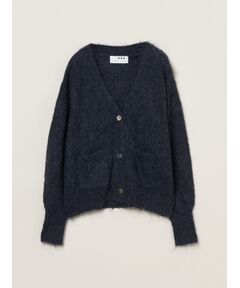 Color shaggy pocket cardigan