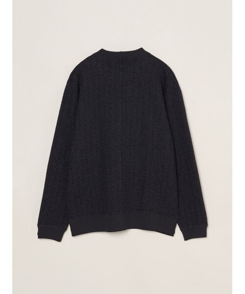 three dots / スリードッツ ニット・セーター | Men's boiled herringbone l/s crew | 詳細1