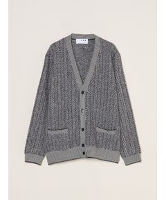 Men'sboiled herringbone v neck cardigan