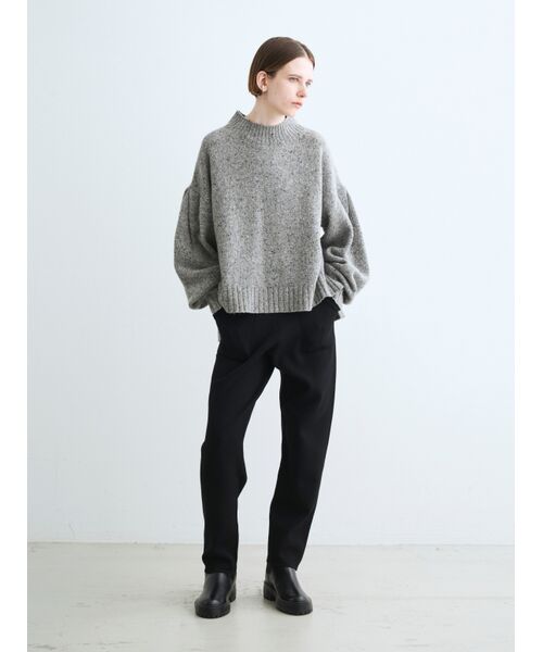 three dots / スリードッツ ニット・セーター | Melange  wide pullover | 詳細10