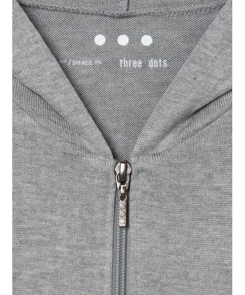 three dots / スリードッツ その他トップス | Brushed sweater zip up hoody | 詳細3