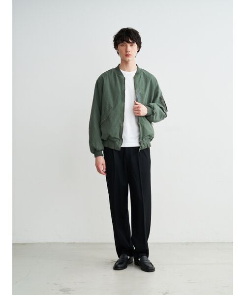 three dots / スリードッツ その他アウター | Men's cotton silk flight jacket | 詳細9