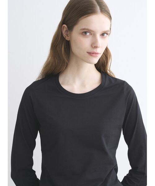 three dots / スリードッツ Tシャツ | Powdery cotton l/s crew neck | 詳細7